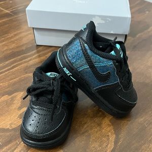 Nike Air Force 1 SE black blue snakeskin size toddler/baby 4C